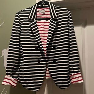 Bailey 44 blazer - black and white strip \ red and white interior